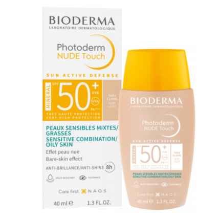 Photoderm Nude Touch Fps50+ Muy Claro 40Ml (Bioderma)