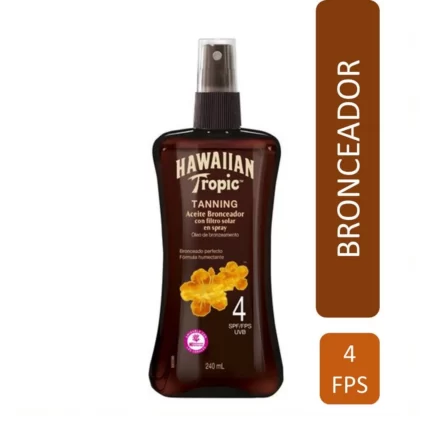 Bronceador Tanning fps4 240ml (Hawaiian)-075486030568