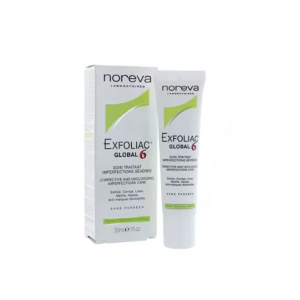 Exfoliac Global 30ml (Noreva) es una crema de tratamiento intensivo para pieles grasas con imperfecciones moderadas a severas.