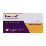 Fotoral 30 Caps (Valeant) es un complejo vitamínico y mineral antioxidante de administración sistemática que retrasa el proceso de fotoenvejecimiento celular a través de la disminución del impacto que genera los radicales libres.