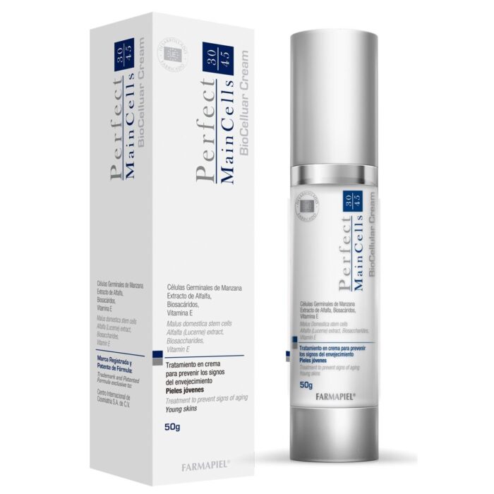 Main Cells Crema 30-45 50g Farmapiel, reduce arrugas y líneas de expresión, aumenta la elasticidad y luminosidad, y combate los daños causados por los radicales libres