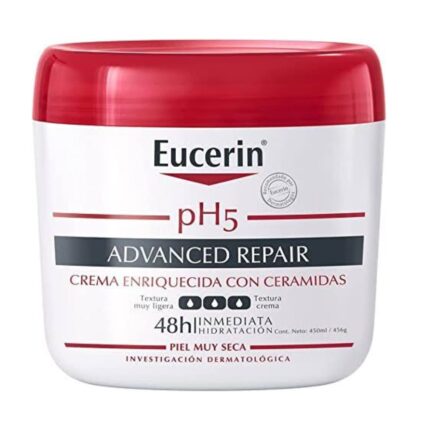 Advanced Repair Crema alivio inmediato por 48h de Hidratación.Crema corporal para piel seca y extremadamente seca.Con Ceramidas, Urea 5% y y Factores Naturales de Hidratación.