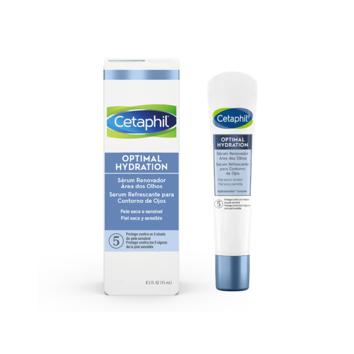 cetaphil-optimal-hydration-serum-ojos-15ml-galderma.png Optimal Hydration Serum Ojos Sérum es un contorno de Ojos Refrescante Hidratación Óptima. Para pieles secas o deshidratadas y sensibles.