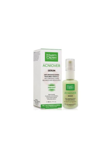 Acniover Serum 30ml (Martiderm) Está especialmente diseñado para tratar el acné y combatir sus síntomas y controlar la producción de sebo.