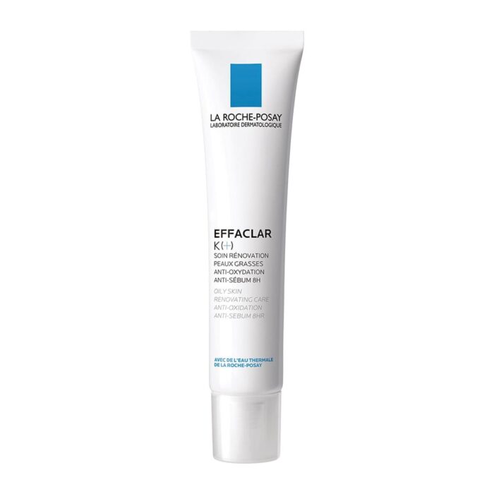 Effaclar K 40ml (La Roche-Posay) para prevenir la oxidación de los puntos negros recurrentes, con propiedades antioxidantes y antisebo de 8 horas.