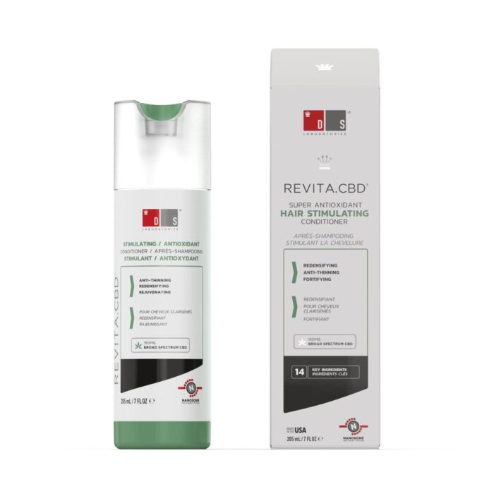 Revita CBD Acondicionador es una fórmula exclusiva de última generación, antioxidante y estimulante, ideal para todo tipo de cabello, contiene 150 mg de CBD (cannabidiol) de amplio espectro (Broad Spectrum CBD) que ayuda a fortalecer tu cabello, favorece su crecimiento y combate su pérdida y debilitamiento.  