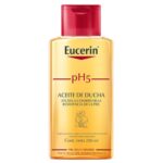 Aceite Ducha 200ml con un 53% de aceites naturales y Dexpantenol limpia suavemente y protege la piel sensible de la sequedad, recuperando su confort.
