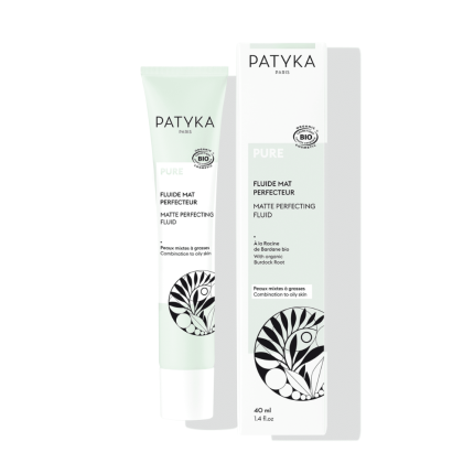 Matte Perfect Fluid es una crema ligera que hidrata, regula la producción de sebo y  también reduce los futuros brotes. Como resultado produce un efecto détox, ayuda a recuperar el balance de aceites naturales de la piel.Ideal para pieles mixtas a grasas con exceso de brillo en la zona T, no seca la piel ni obstruye los poros.