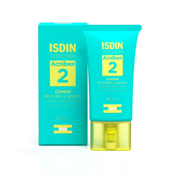 Acniben Control De Brillos De textura ligera, no grasa, es un gel crema facial para piel con imperfecciones que matifica y ayuda a reducir los granos.