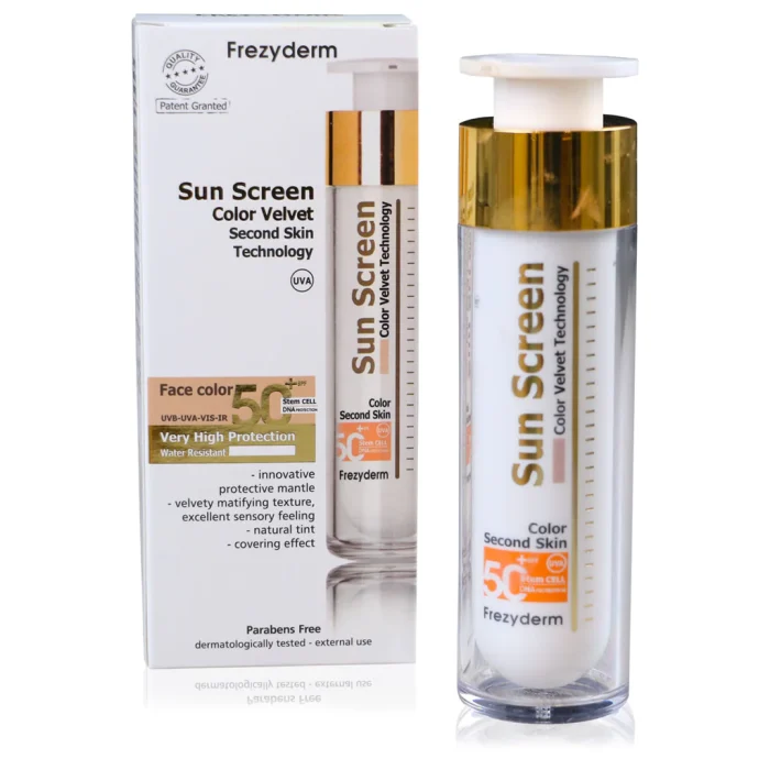 Sun Screen Color Velvet Face Cream Spf 50+ 50ml (Frezyderm)