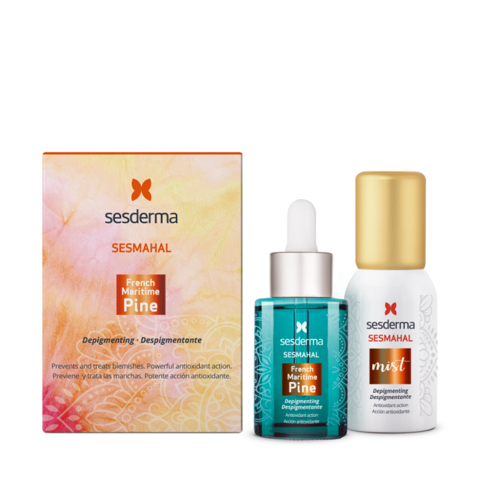sesmahal-french-maritime-pine-serum-30-ml+mist-15-ml-sesderma Sesmahal French Maritime Pine Serum 30 ml + Mist 15 ml es un Serum formulado con 3 ácidos hialurónicos y extracto de corteza de PINO MARÍTIMO FRANCÉS,