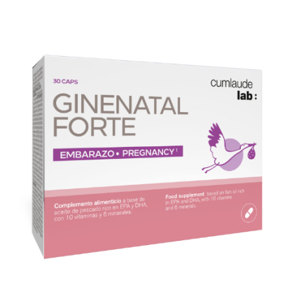 Ginenantal Forte 30 Caps (Cumlaude Lab) es un complemento alimenticio de vanguardia, específicamente diseñado para cubrir las necesidades nutricionales incrementadas de la mujer durante las etapas de preconcepción, embarazo y lactancia.