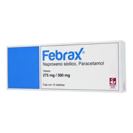 Febrax 300 mg 15 caps (Siegfried) es un medicamento analgésico y antipirético de doble acción, formulado específicamente para el alivio rápido y eficaz de cuadros que presentan dolor e inflamación acompañados de fiebre.