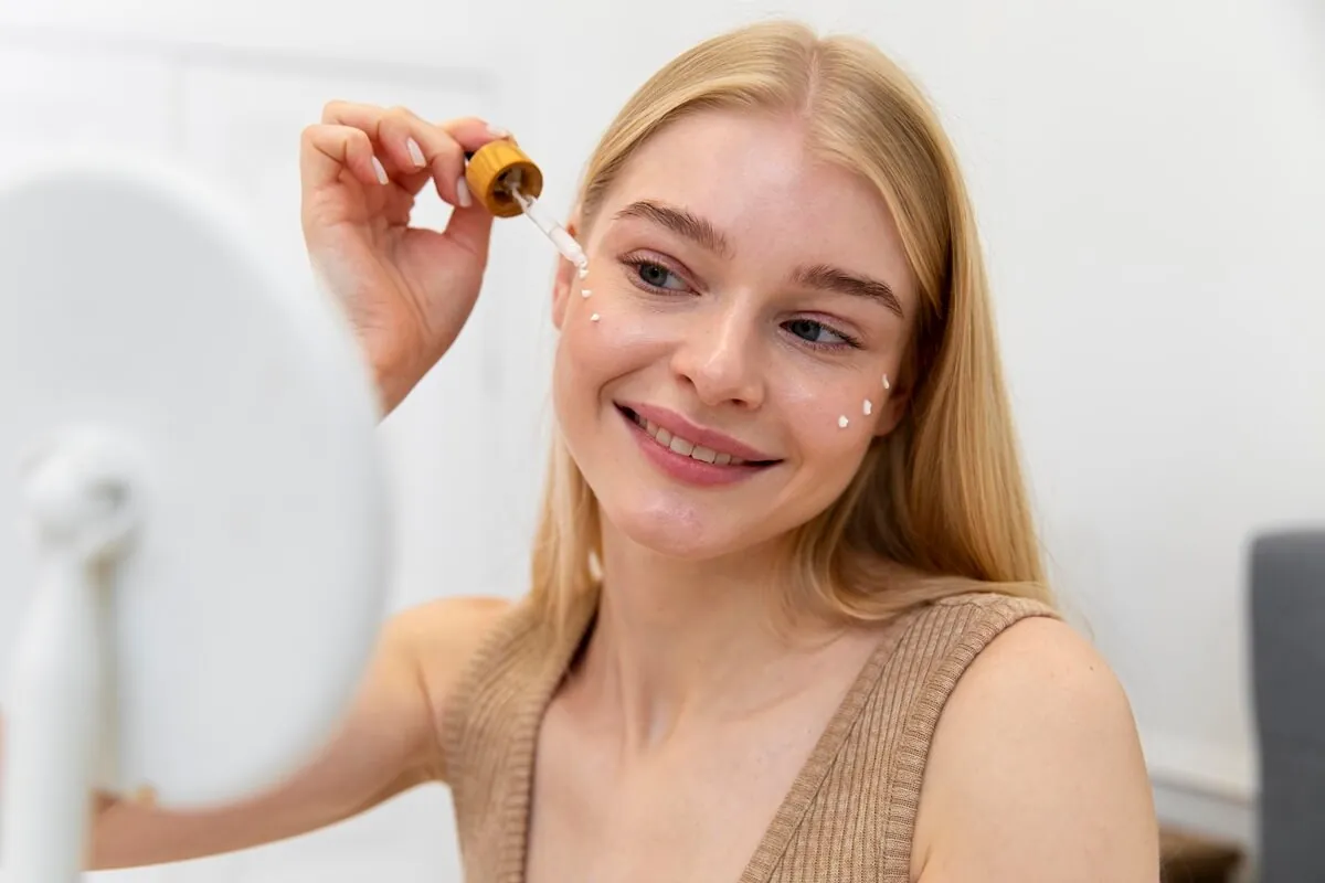 beautiful young woman taking care herself 1