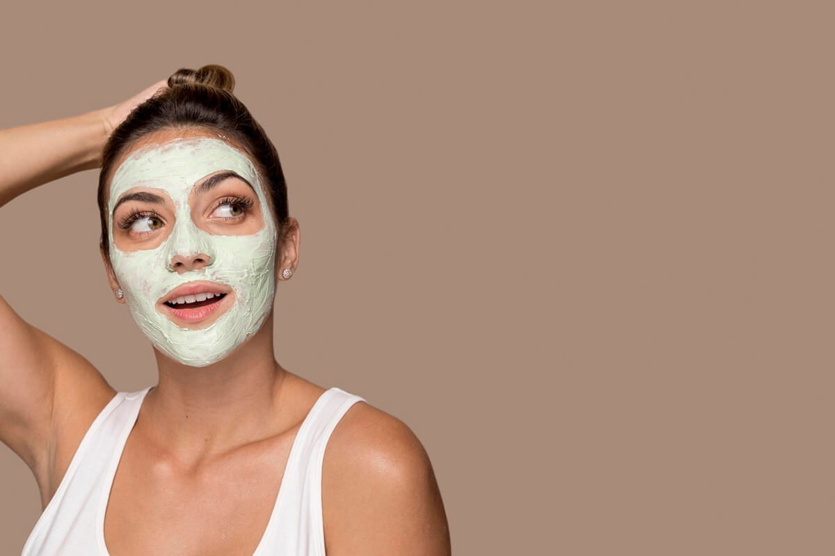 beautiful young woman trying cosmetic products 1