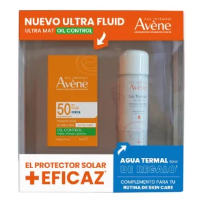 Kit Ultra Fluid Oil Control Ultra Mat y Agua Termal 50 ml Avene